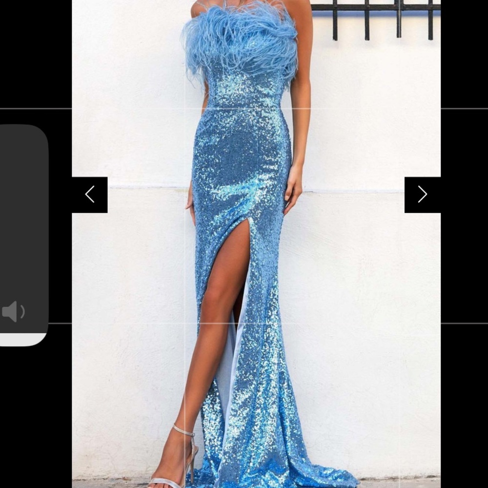 Sherri Hill fringed sequin gown